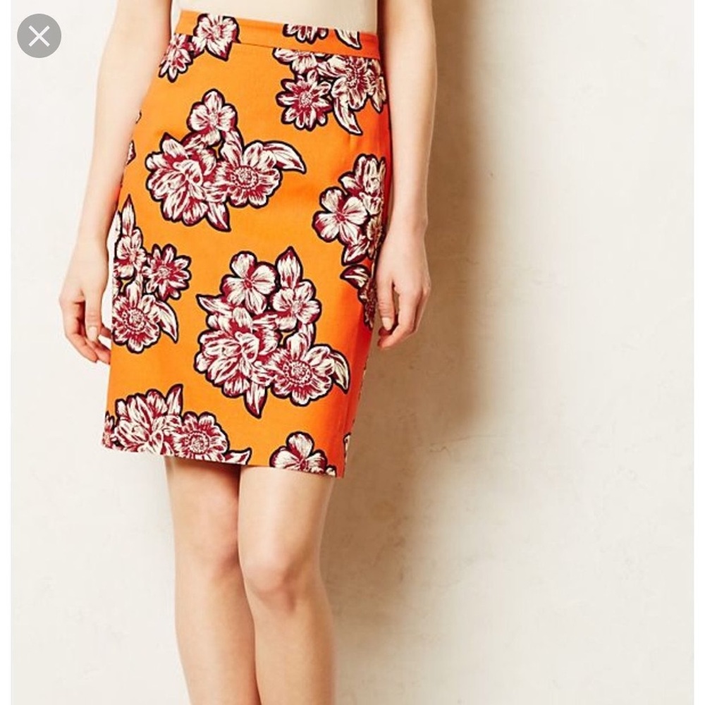Anthropologie Maeve Floral Pencil Skirt